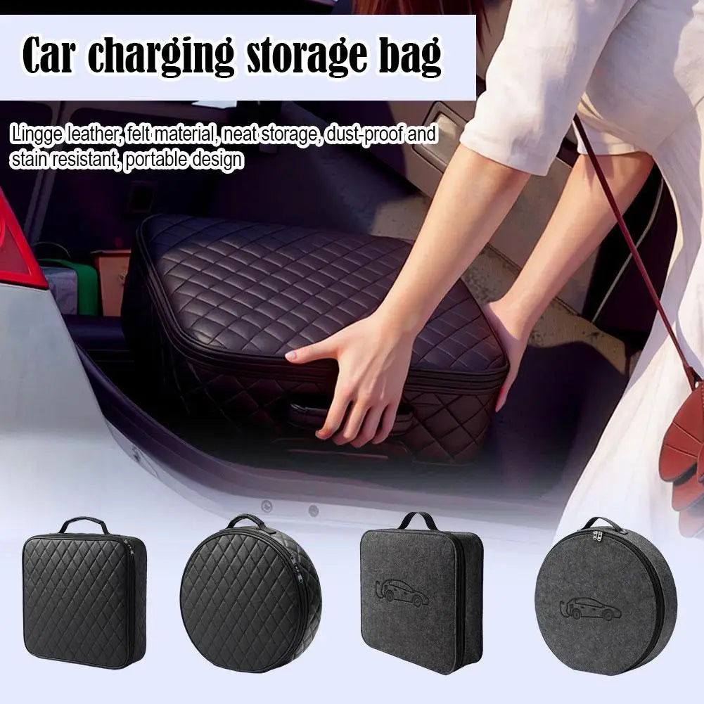 EV Charging Cable Storage Bag – Square &amp; Round