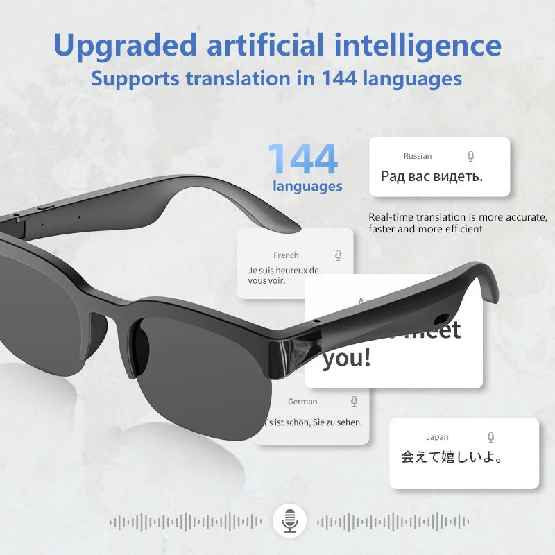 Bluetooth Smart Glasses | Audio &amp; AI Translation Options