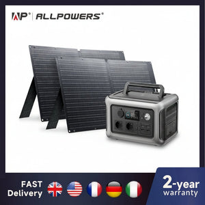 ALLPOWERS Solar Generator | 100W–200W Panel + 600W Power Station 299Wh