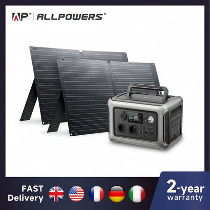 ALLPOWERS Solar Generator | 100W–200W Panel + 600W Power Station 299Wh - SunTweet
