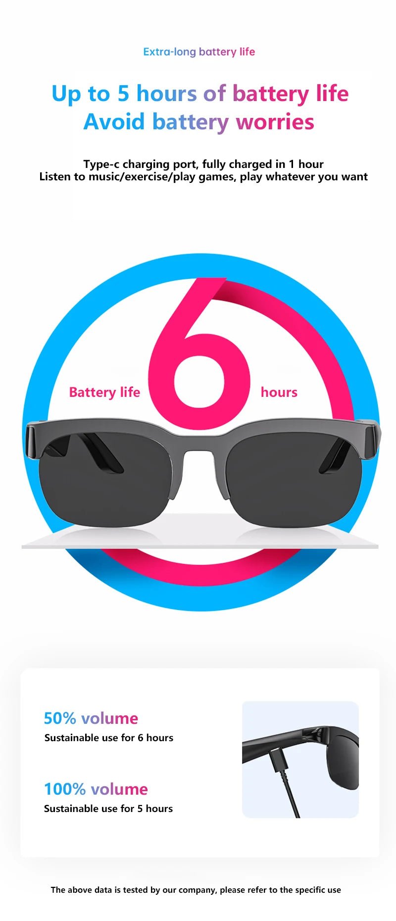 Bluetooth Smart Glasses | Audio &amp; AI Translation Options - SunTweet