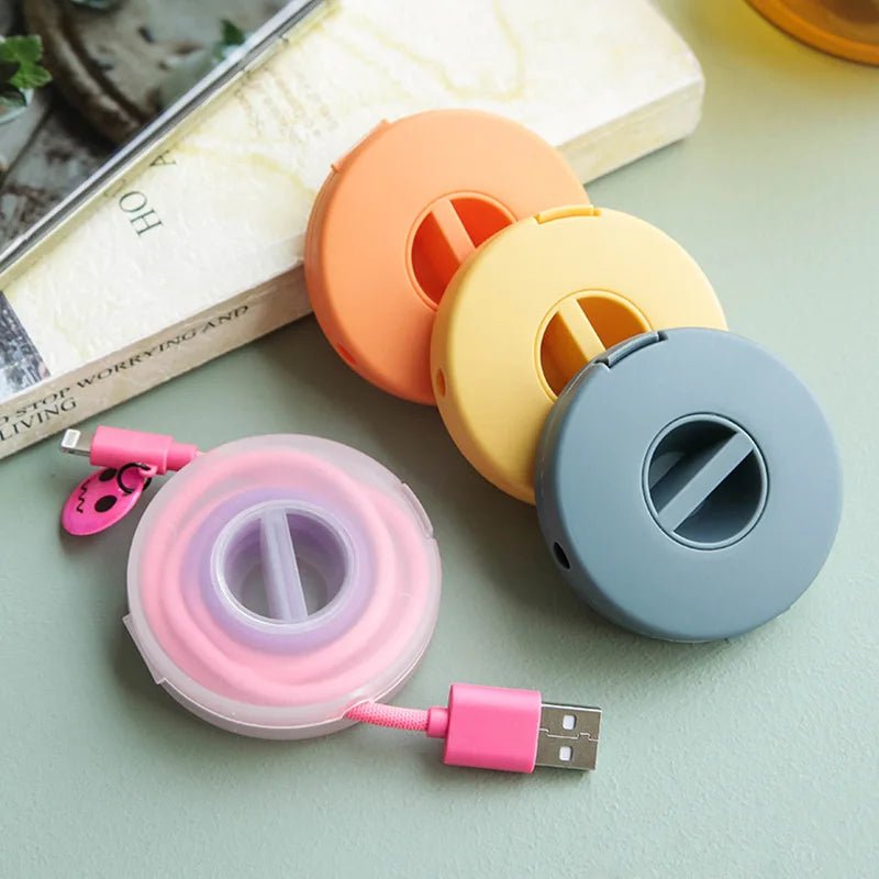 Charger Round Storage Cable Winder Retractable Cables - SunTweet