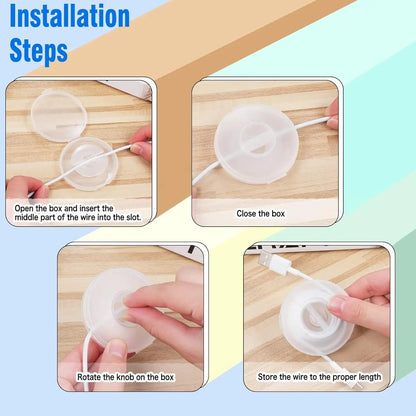 Charger Round Storage Cable Winder Retractable Cables - SunTweet