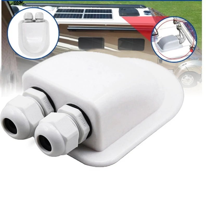 Double Solar Cable Entry Gland Box, Waterproof ABS Roof Mount - SunTweet