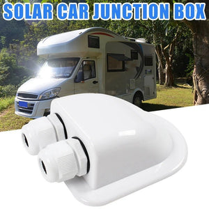 Double Solar Cable Entry Gland Box, Waterproof ABS Roof Mount