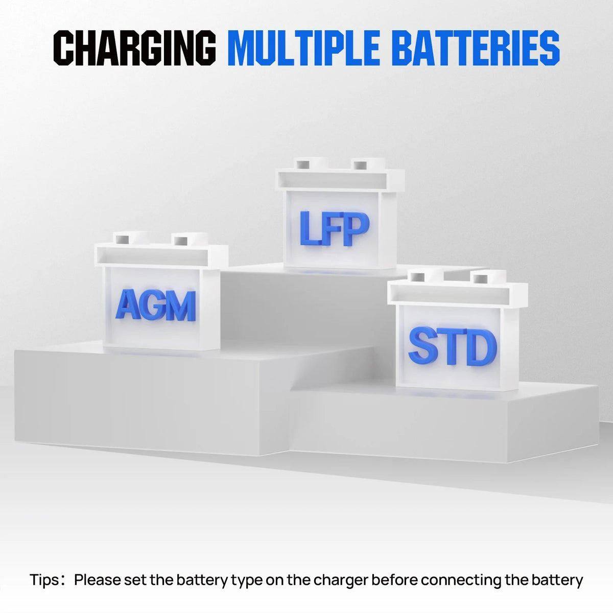 ECO-WORTHY 12V/24V Smart Battery Charger, 5A–20A - SunTweet