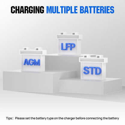 ECO-WORTHY 12V/24V Smart Battery Charger, 5A–20A - SunTweet