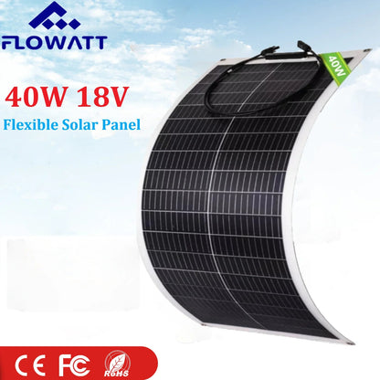 Flowatt 40W 18V Portable Solar Panel Camping - SunTweet
