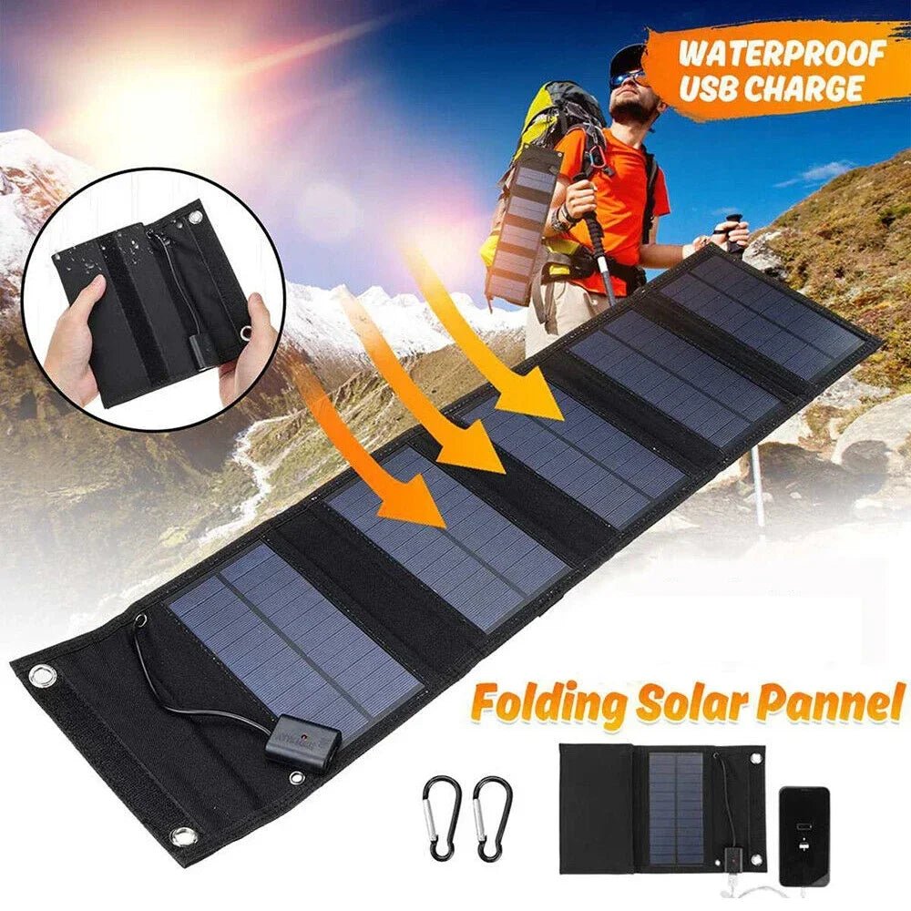 Foldable USB Solar Charger for Camping &amp; Hiking - SunTweet