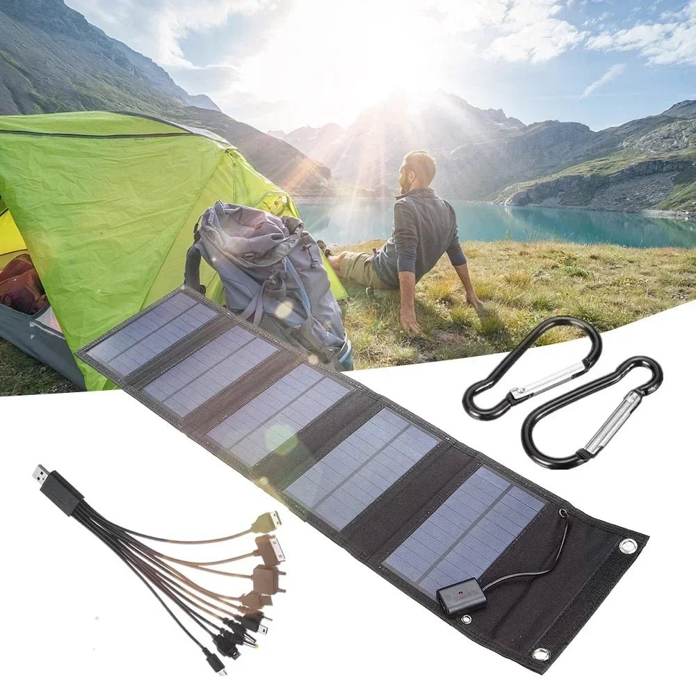 Foldable USB Solar Charger for Camping &amp; Hiking - SunTweet