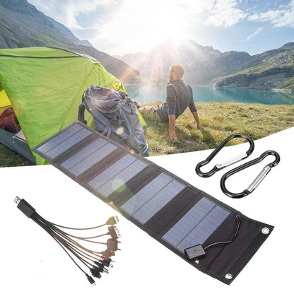 Foldable USB Solar Charger for Camping &amp; Hiking - SunTweet