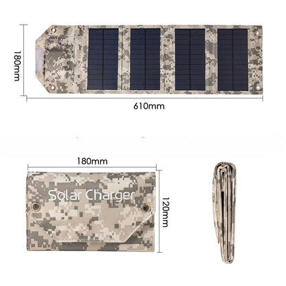Foldable USB Solar Charger for Camping &amp; Hiking - SunTweet