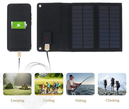 Foldable USB Solar Charger for Camping &amp; Hiking - SunTweet