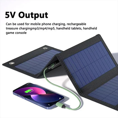 Foldable USB Solar Charger for Camping &amp; Hiking - SunTweet