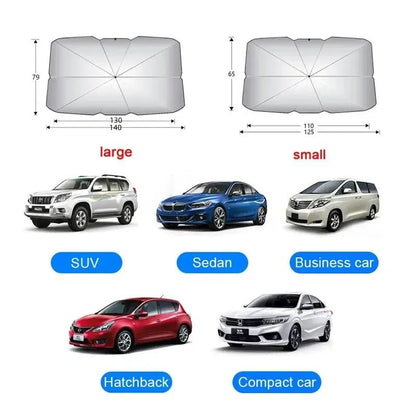 Foldable Windshield Sunshade Umbrella – Large &amp; Small - SunTweet