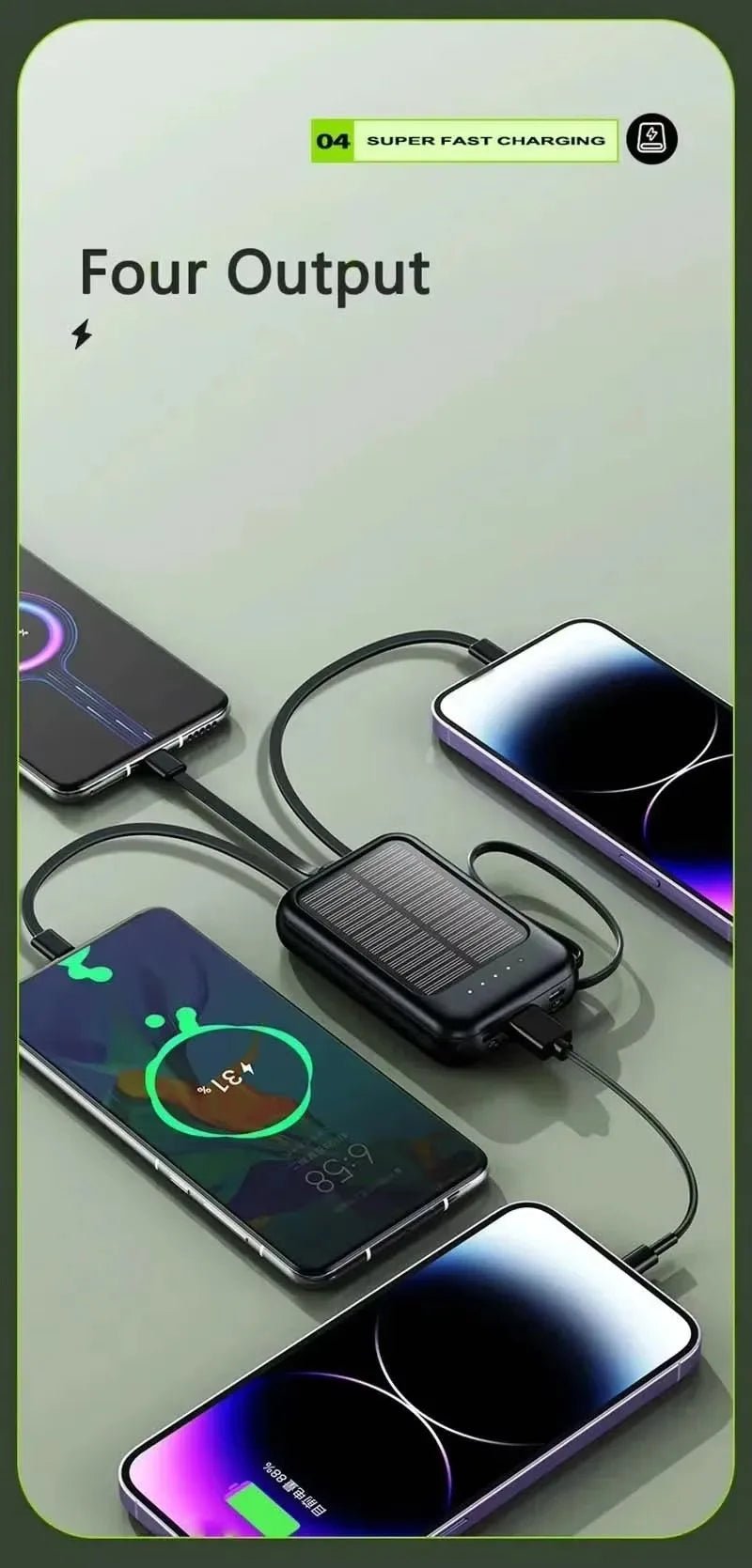 Lenovo Solar Power Bank 50,000mAh - SunTweet