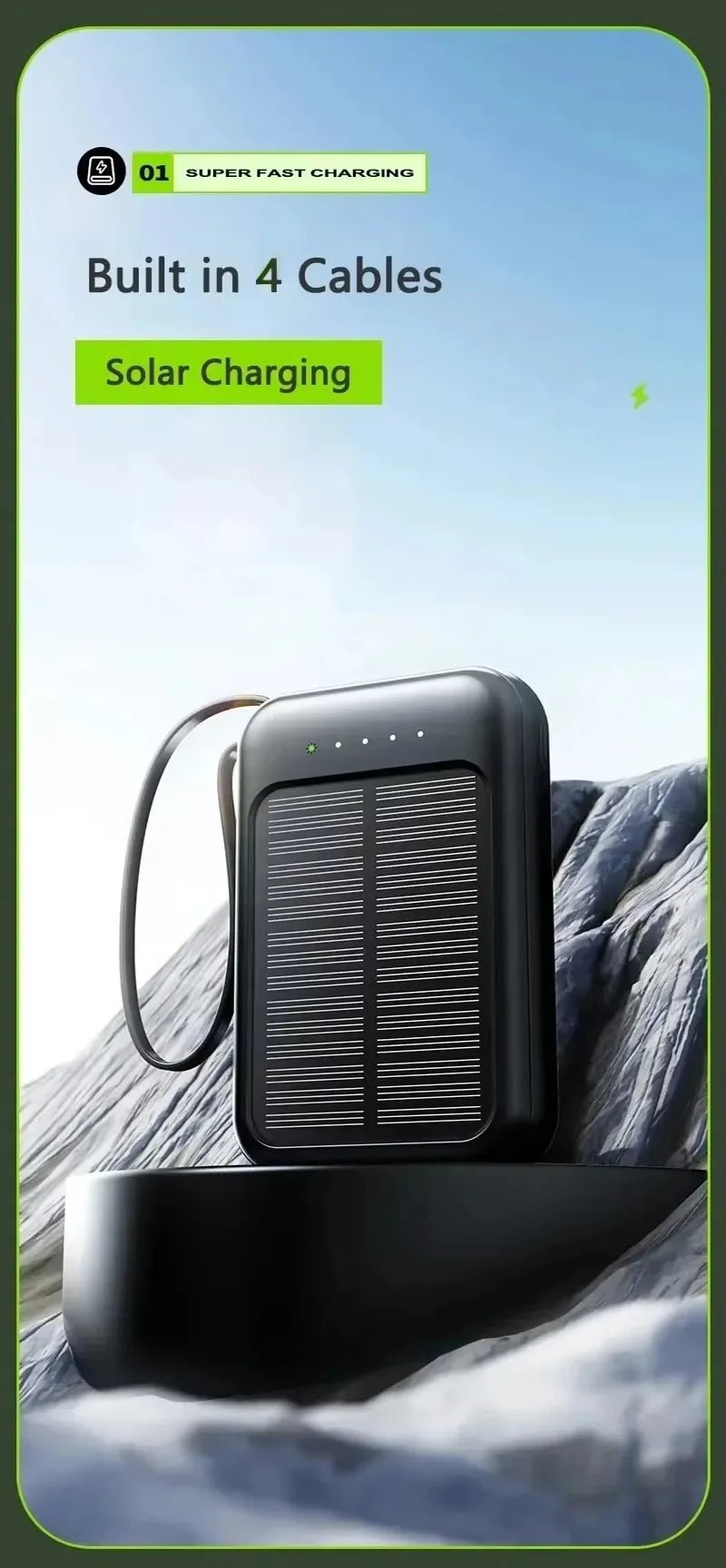 Lenovo Solar Power Bank 50,000mAh - SunTweet