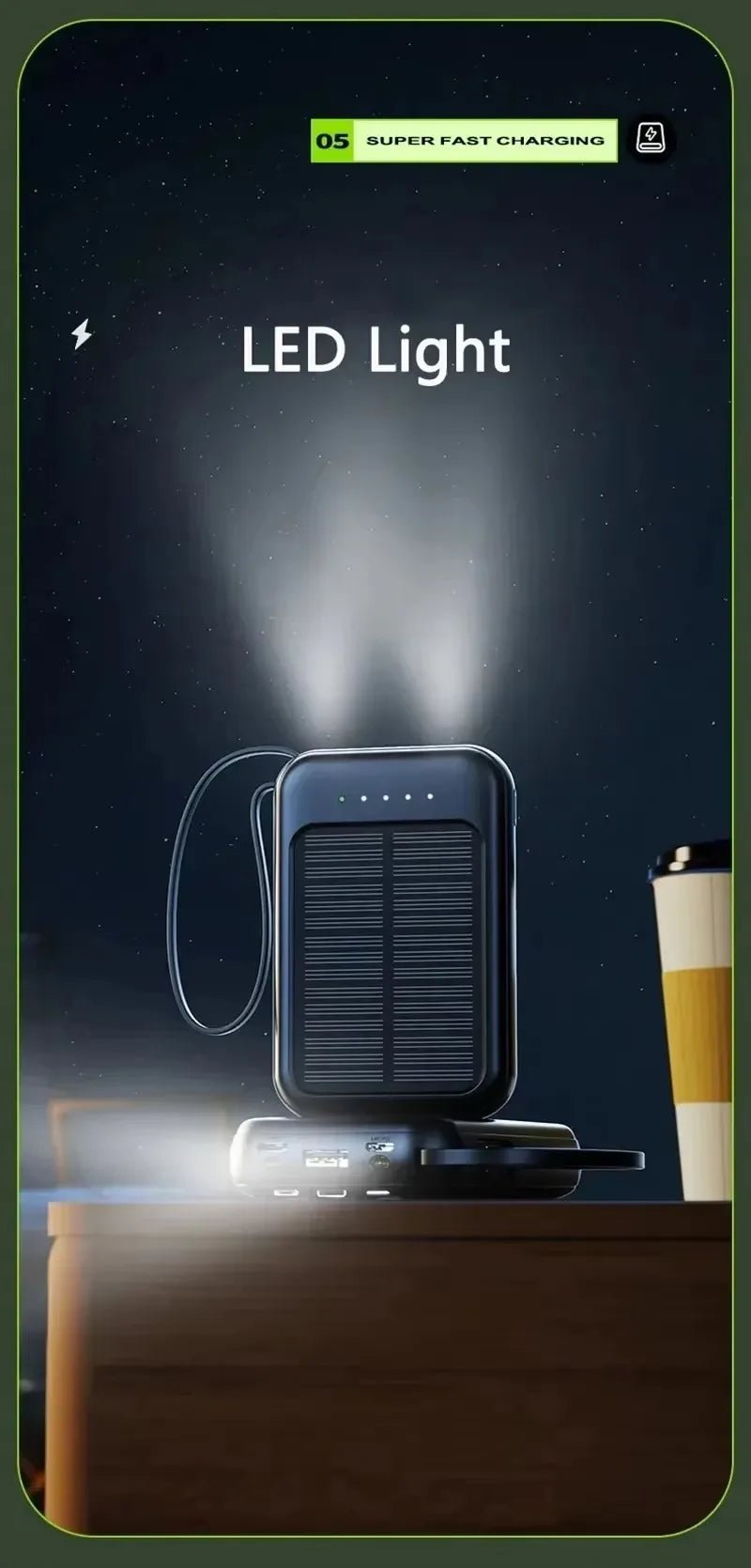 Lenovo Solar Power Bank 50,000mAh - SunTweet