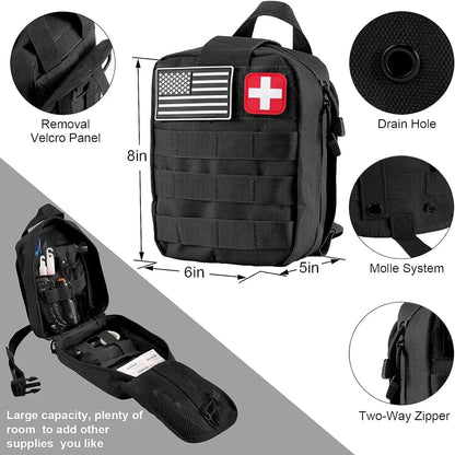 Outdoor Emergency &amp; First Aid Kit with MOLLE Bag - SunTweet