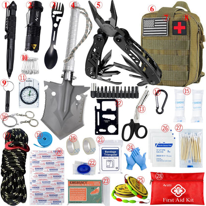 Outdoor Emergency &amp; First Aid Kit with MOLLE Bag - SunTweet