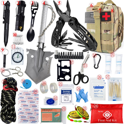 Outdoor Emergency &amp; First Aid Kit with MOLLE Bag - SunTweet