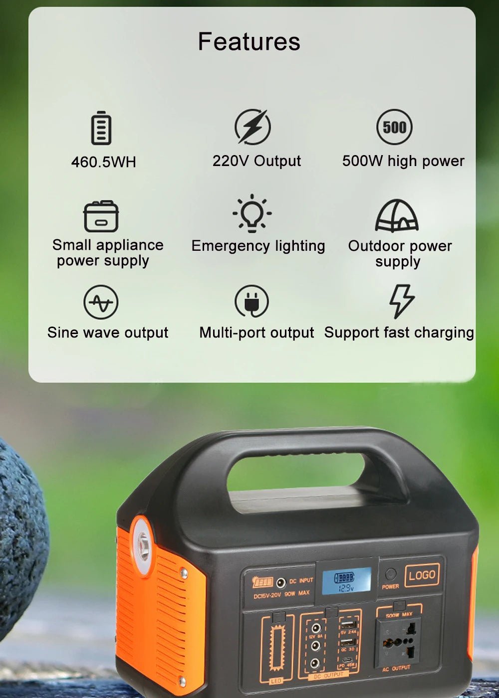 Portable Power Station Solar Generator for Camping - SunTweet