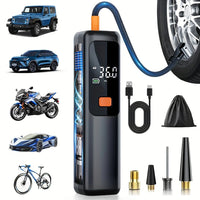 Portable Rechargeable Tire Inflator with LCD Display - SunTweet