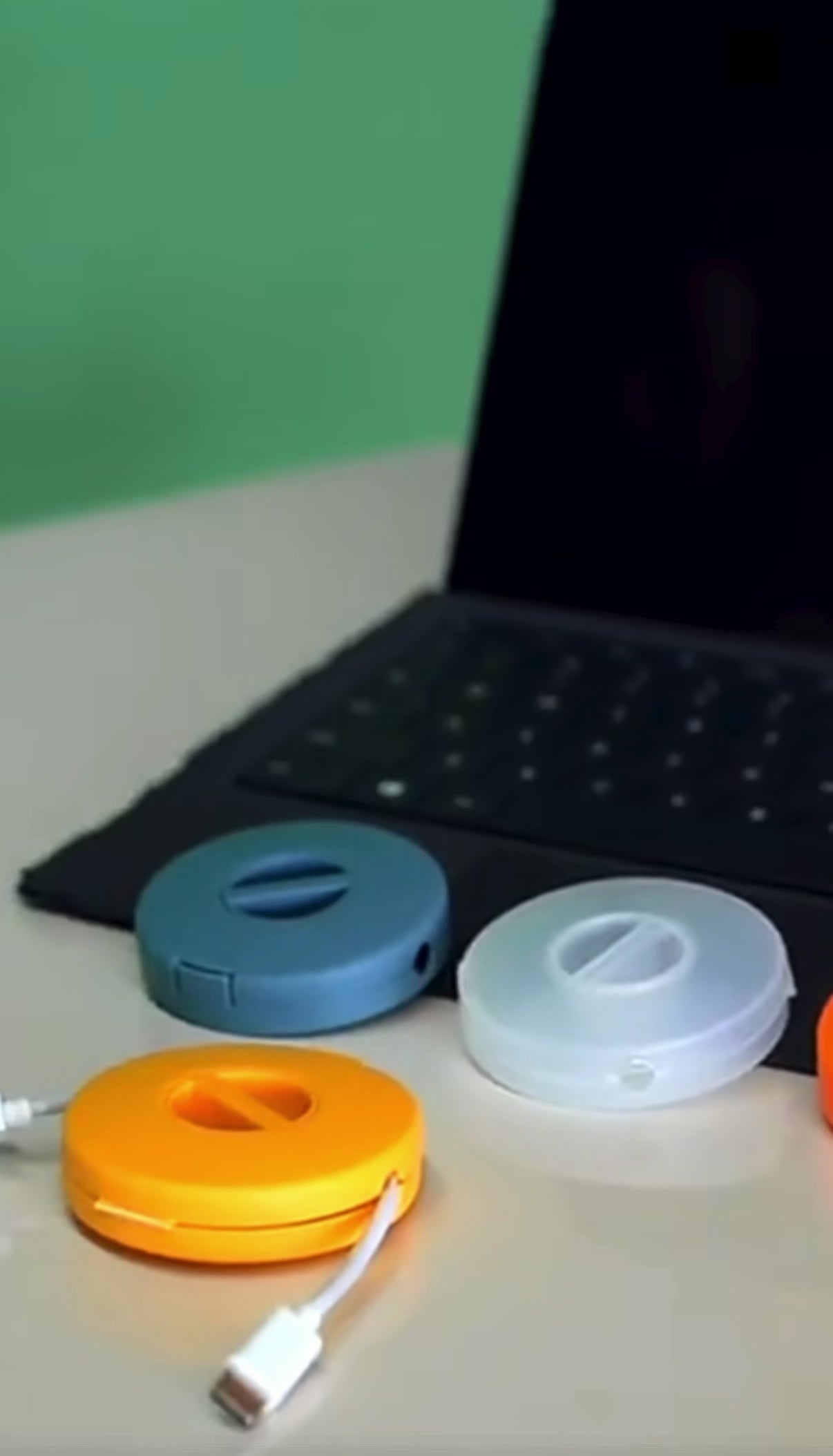 Charger Round Storage Cable Winder Retractable Cables