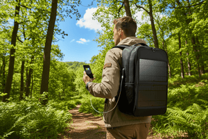 Solar Backpack 14W Solar Panel Powered Backpack Laptop Bag