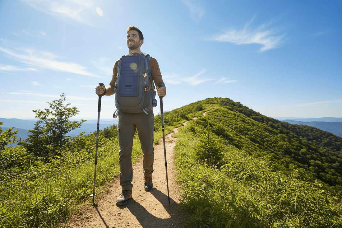Solar Backpack Foldable Hiking Daypack - SunTweet