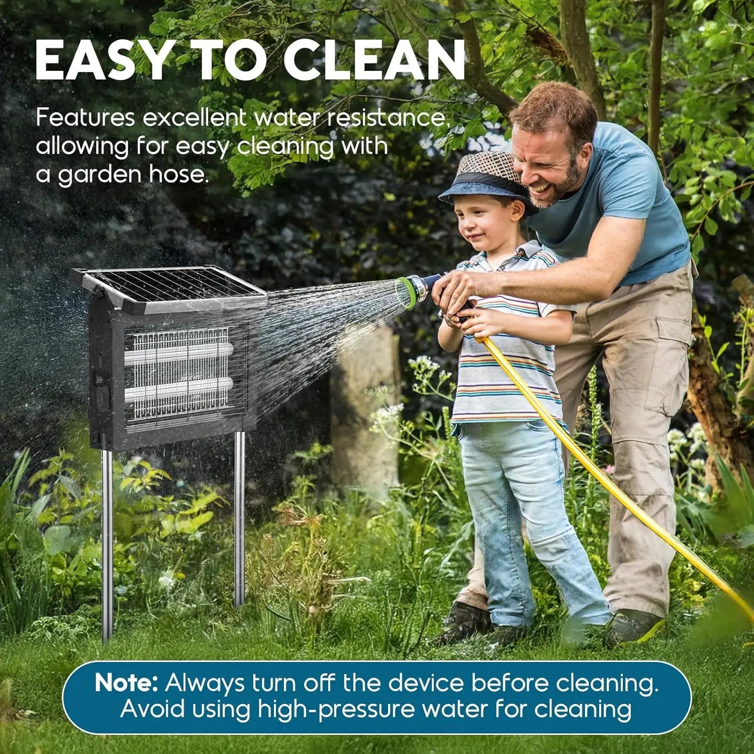 Solar Bug Zapper Outdoor | 4500V Electric Mosquito Zapper with Motion Sensor - SunTweet