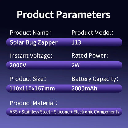 Solar Garden Fly Zapper | Mosquito Killer Lamp with Insect Trap - SunTweet