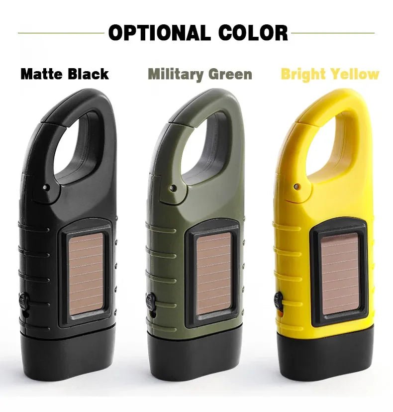 Solar Hand Crank LED Flashlight | Emergency Torch for Camping &amp; Outdoor - SunTweet