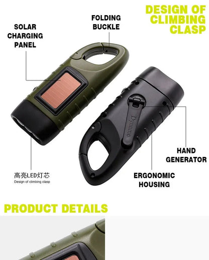 Solar Hand Crank LED Flashlight | Emergency Torch for Camping &amp; Outdoor - SunTweet