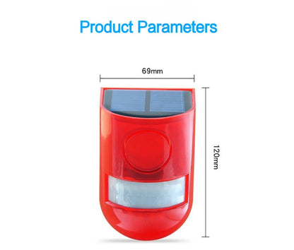 Solar Infrared Burglar Alarm | Outdoor Motion Sensor Strobe Siren Security System - SunTweet