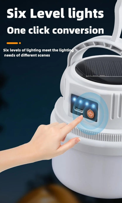 Solar LED Camping Lantern | Portable Hanging Bulb Light for Outdoor &amp; Emergency - SunTweet