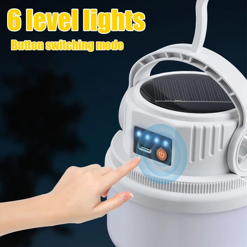Solar LED Camping Lantern | Portable Hanging Bulb Light for Outdoor &amp; Emergency - SunTweet