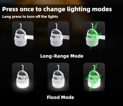 Solar LED Camping Lantern | Portable Hanging Bulb Light for Outdoor &amp; Emergency - SunTweet