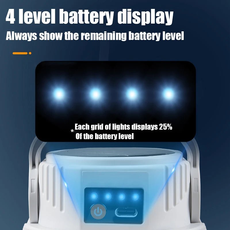 Solar LED Camping Lantern | Portable Hanging Bulb Light for Outdoor &amp; Emergency - SunTweet