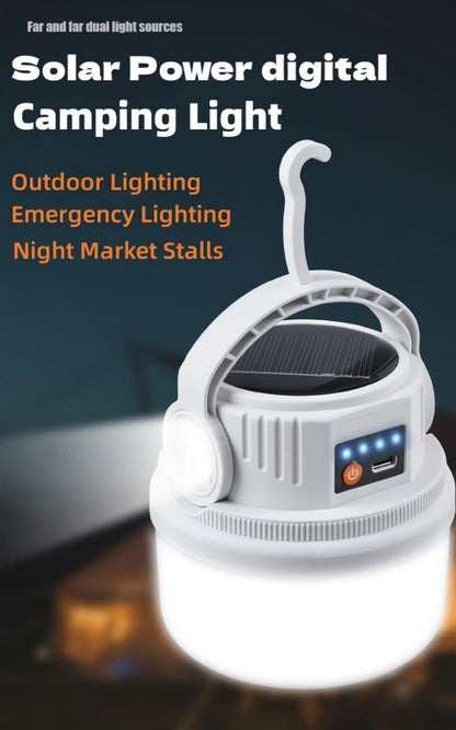 Solar LED Camping Lantern | Portable Hanging Bulb Light for Outdoor &amp; Emergency - SunTweet