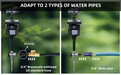 Solar Motion Sensor Sprinkler | Eco - Friendly Animal &amp; Bird Repeller - SunTweet