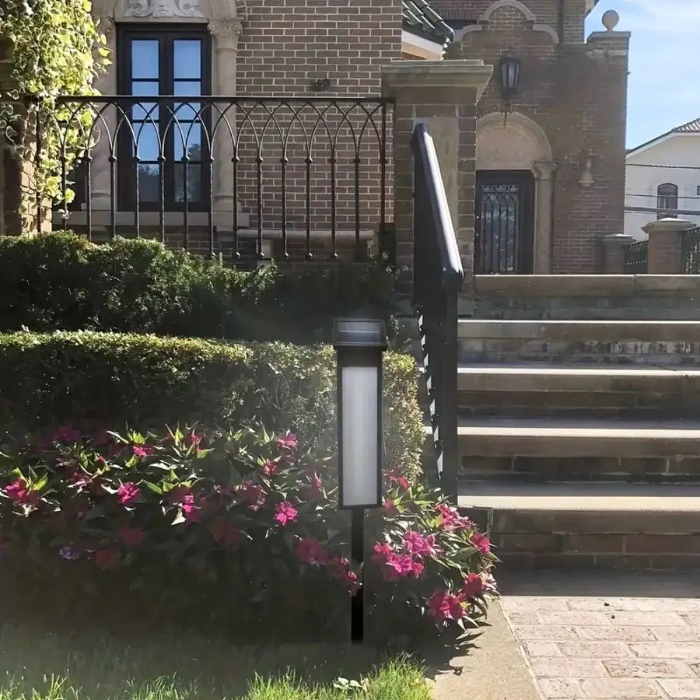 Solar Powered House Number Sign | LED Address Plaque with Pole Mount - SunTweet