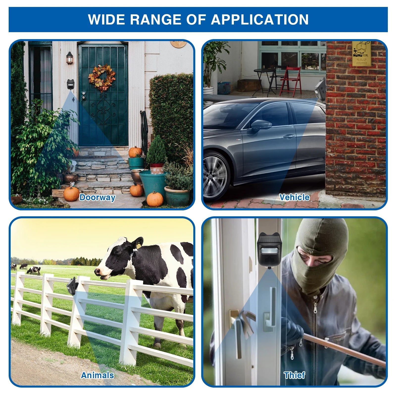 Solar Powered Wireless Driveway Alarm | 600ft Motion Sensor Alert - SunTweet