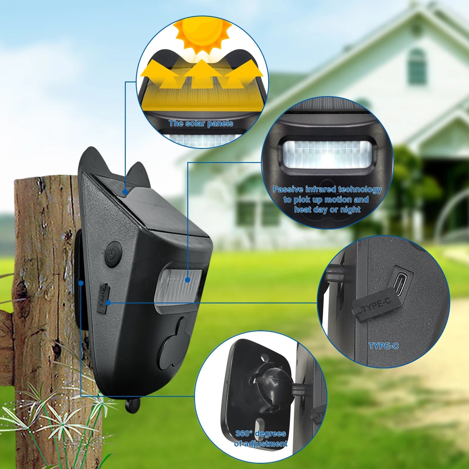 Solar Powered Wireless Driveway Alarm | 600ft Motion Sensor Alert - SunTweet