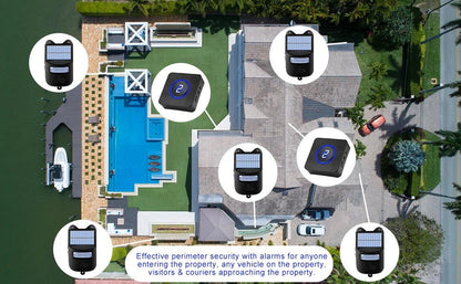 Solar Powered Wireless Driveway Alarm | 600ft Motion Sensor Alert - SunTweet