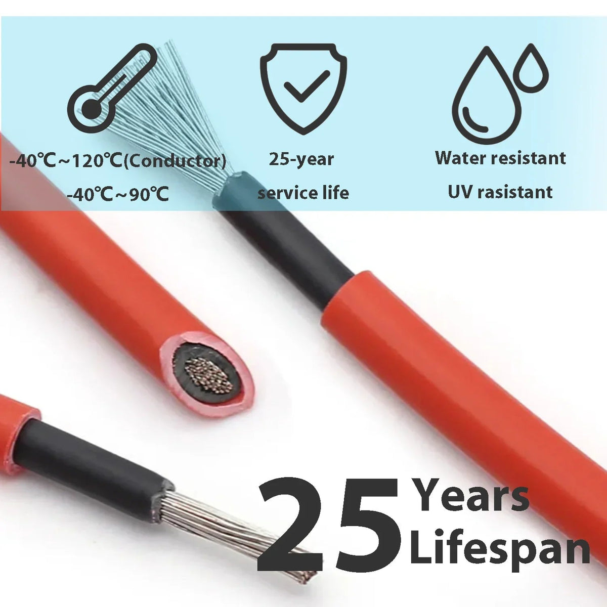 Solar PV Cable, Tinned Copper 6-16 AWG, 20-100 m - SunTweet