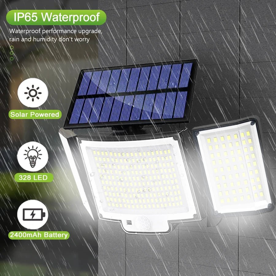 Solar Wall Light 328/348 LED | Super Bright Motion Sensor Outdoor Security Light - SunTweet