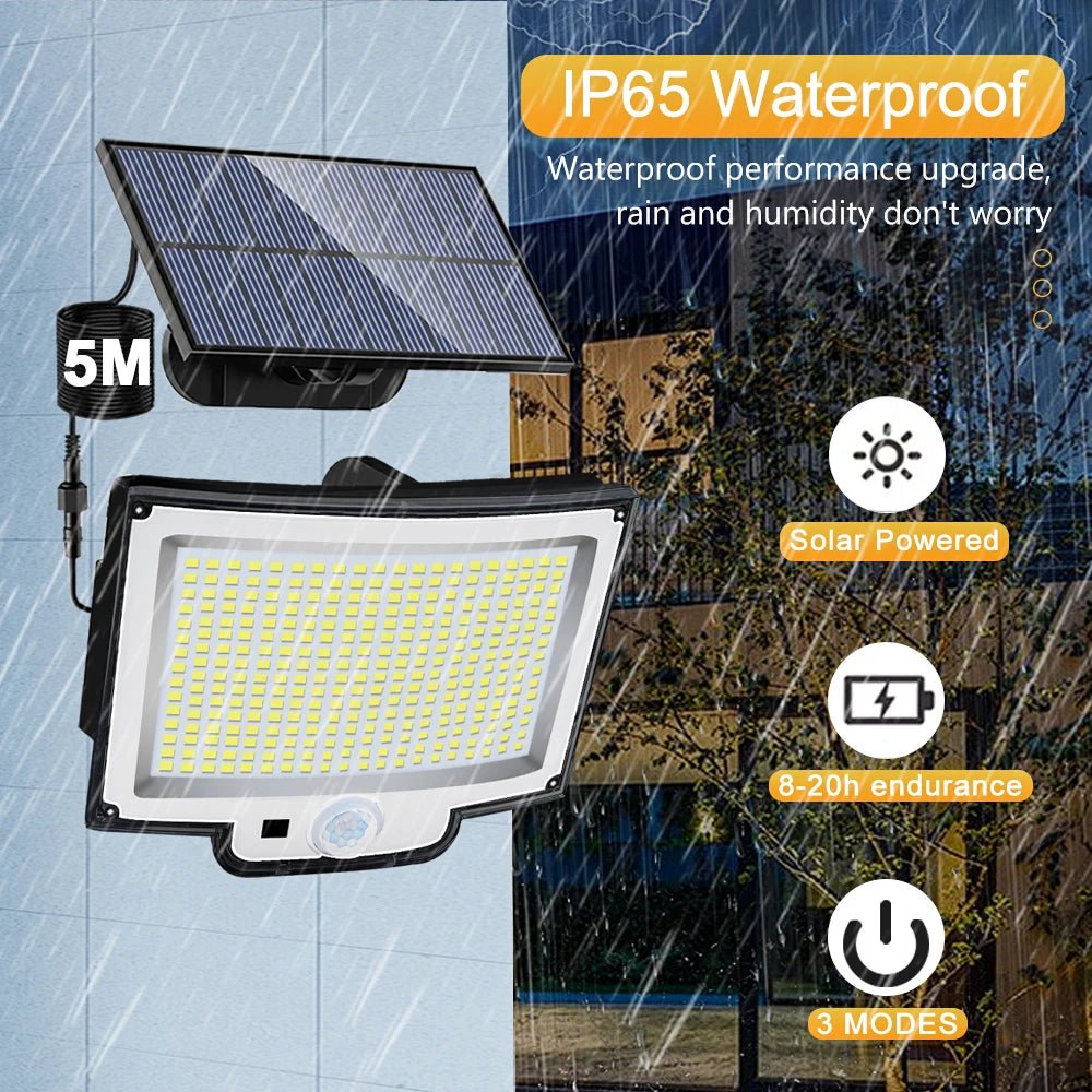 Solar Wall Light 328/348 LED | Super Bright Motion Sensor Outdoor Security Light - SunTweet
