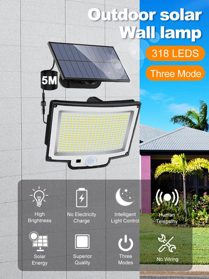 Solar Wall Light 328/348 LED | Super Bright Motion Sensor Outdoor Security Light - SunTweet