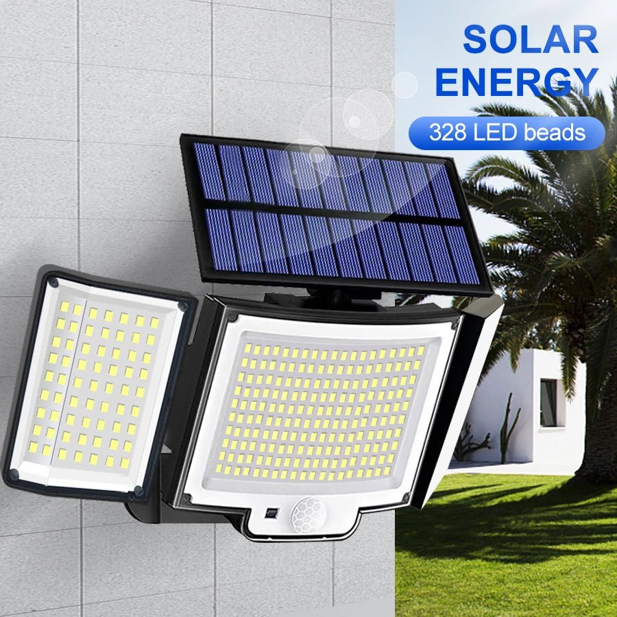 Solar Wall Light 328/348 LED | Super Bright Motion Sensor Outdoor Security Light - SunTweet